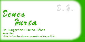 denes hurta business card